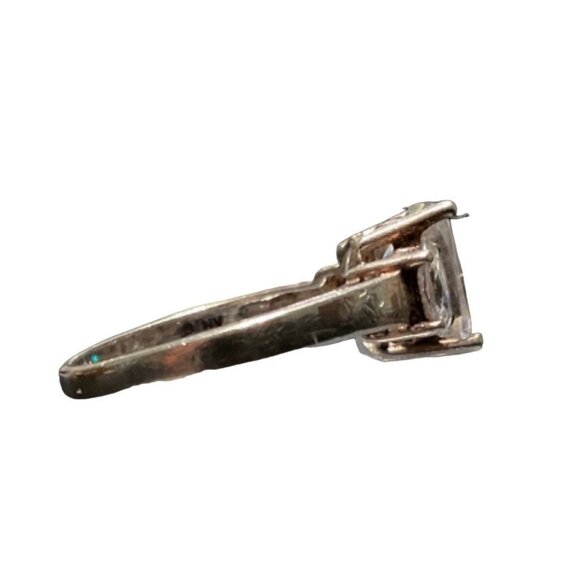 Avon Sterling Silver 925 Ring Size 9 Faceted Glass Vintage - Picture 7 of 12